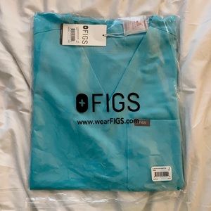 FIGS. NWT. Catarina top. Size M. Neon blue